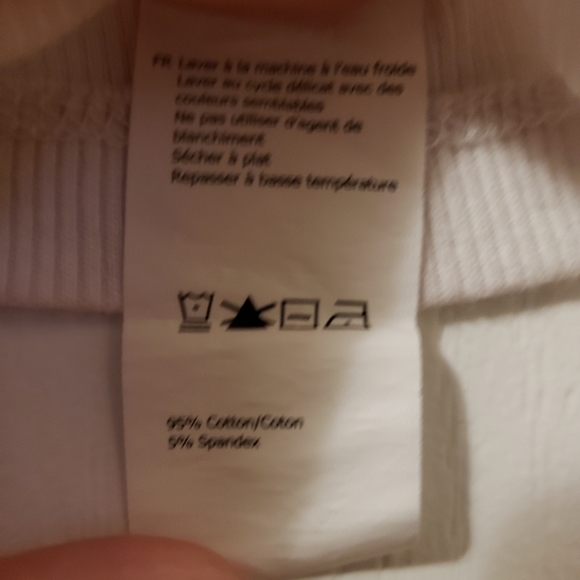 White button crop top size large - Picture 4 of 5